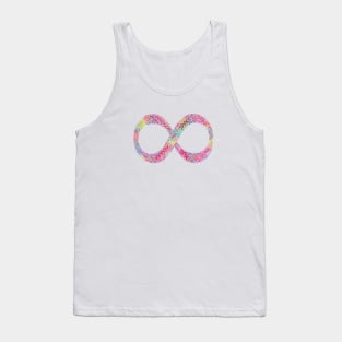 Infinity Symbol Silhouette Shape Text Word Cloud Tank Top